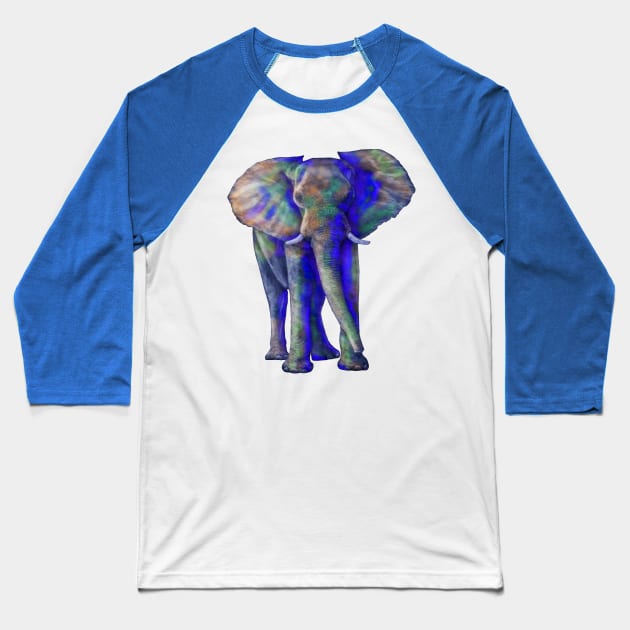 Save The Elephants Art Animal Lover Baseball T-Shirt by macdonaldcreativestudios